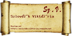 Szlovák Viktória névjegykártya
