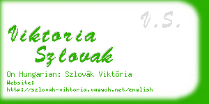 viktoria szlovak business card
