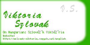 viktoria szlovak business card